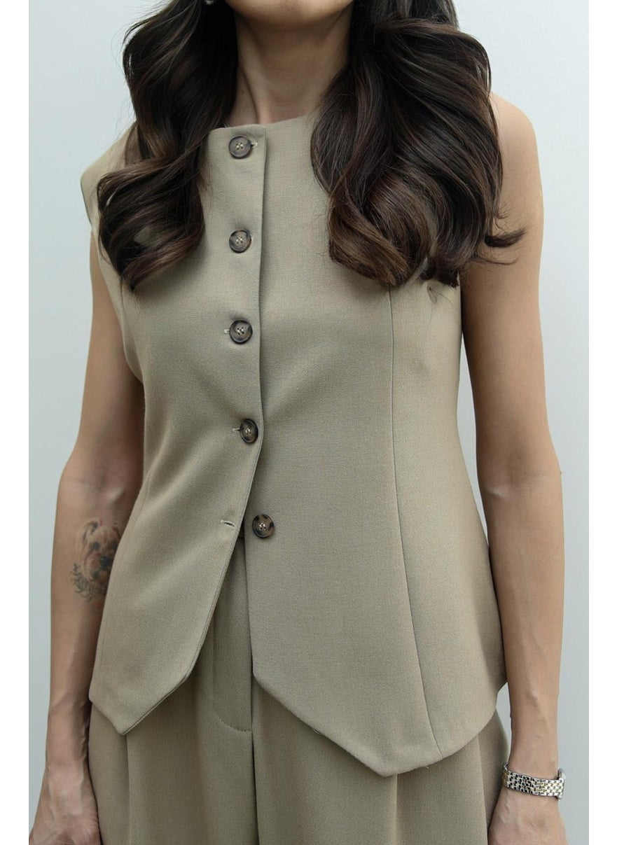 Havoş Havos Camel Carine Vest  - Image 3