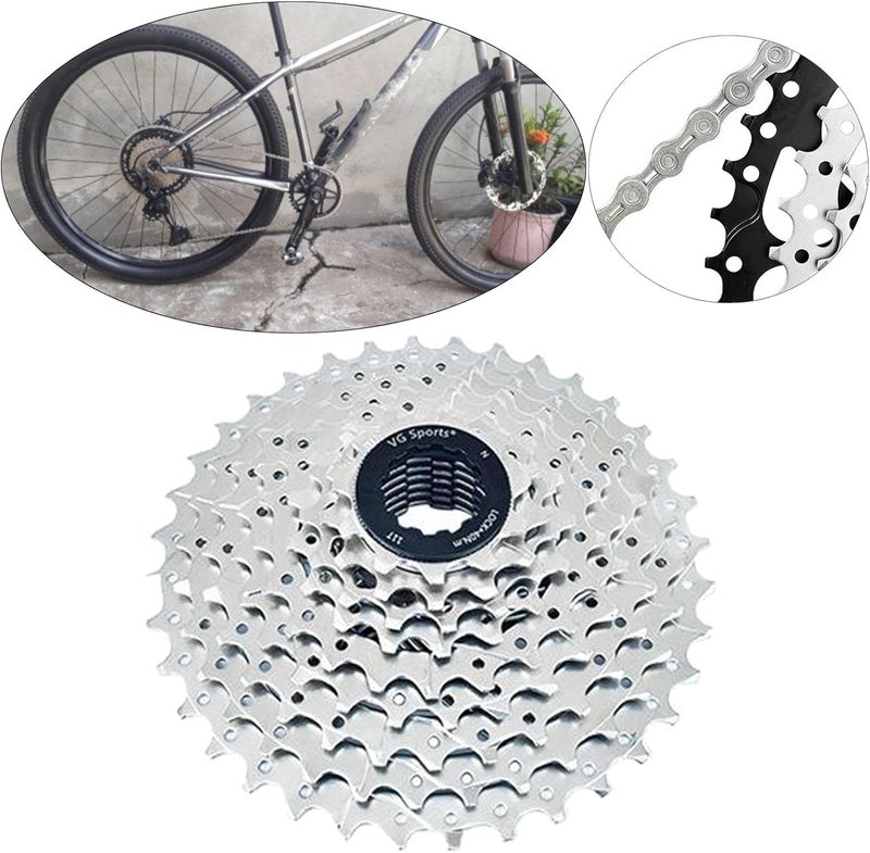 klarako 8 9 10-speed multiple freewheel, 11-25T/46 tooth Bike High Strength Anti-rust Flywheel Cassette Gear Sprocket Replacement Bicycle Repair Parts - Image 2