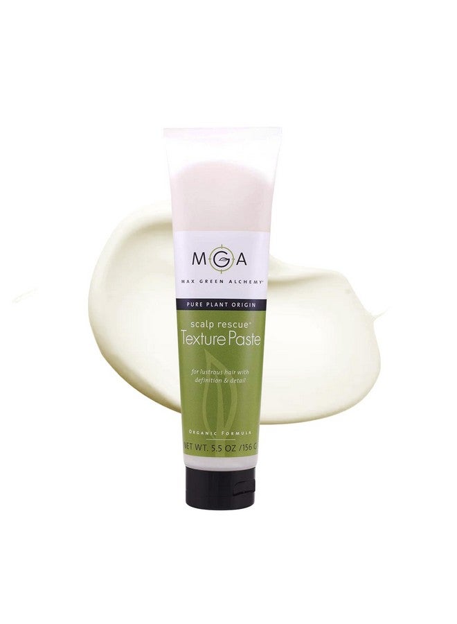 Max Green Alchemy Scalp Rescue Texture Paste 5.5 Ounce Tube Organic Formula For Lustre Definition Detail Gloss Shine Vegan Medium Hold Layered Cuts Color Safe Can Restyle Gluten Free Humidity Resist - Image 1