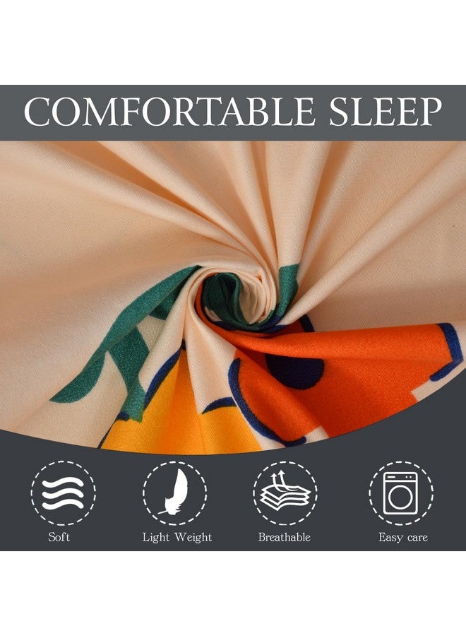 FRESH FROM LOOM Wrinkle Free Glace Cotton Elastic Fitted Bedsheet for Kids with 2 Pillow Cover (Size - 78 x 72 Inches (Fits up to 8 Inch) | Good Day/Pale Color) - Image 3