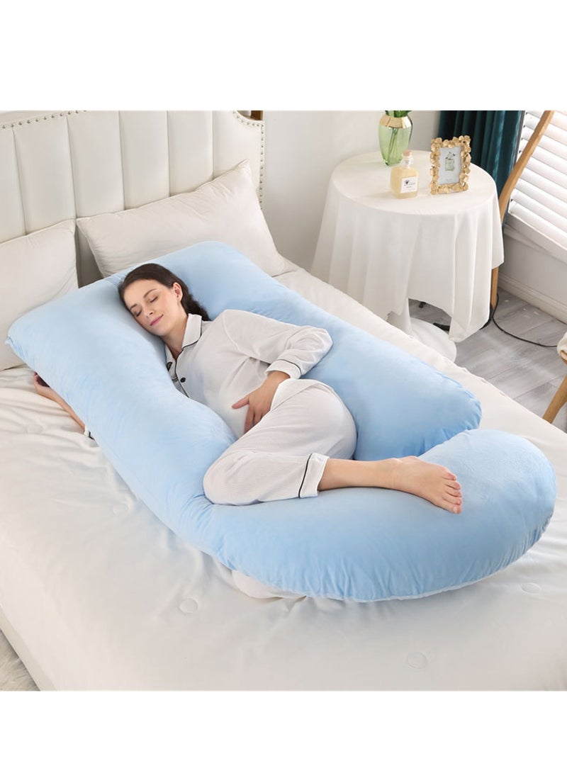 Crystal Velvet Maternity Pillow Maternity Belly Support Pillow Core Side Sleeping Pillow Waist Support Pillow - Image 2