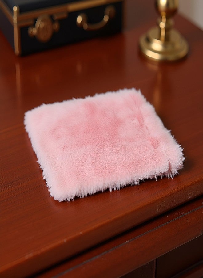WaigN Pink Dollhouse Carpet, Dollhouse Miniature Carpet, Fluffy Mini Dollhouse Rug, Doll House Rug, Lightweight Dollhouse Decor for 1/12, 1/8, 1/6 - Image 4