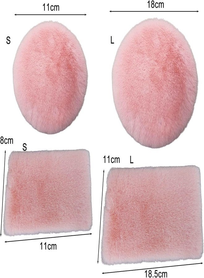 WaigN Pink Dollhouse Carpet, Dollhouse Miniature Carpet, Fluffy Mini Dollhouse Rug, Doll House Rug, Lightweight Dollhouse Decor for 1/12, 1/8, 1/6 - Image 3