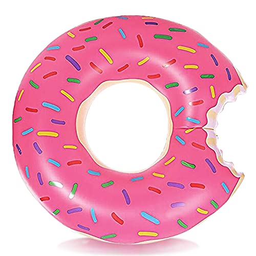 DMAR Donut Pool Floats Donut Tube Pool Doughnut Pool Float Donut Inflatables Doughnut Floatie Donut Swimming Ring for Beach Pool, 30", 1Pcs, Pink - Image 1