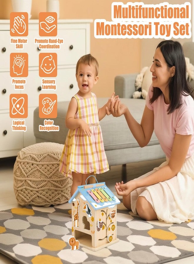 RECEKA Store Wooden Activity Cube 8-in-1 Montessori Toys for 6 Months Old 1 2 3 Toddlers - Image 4