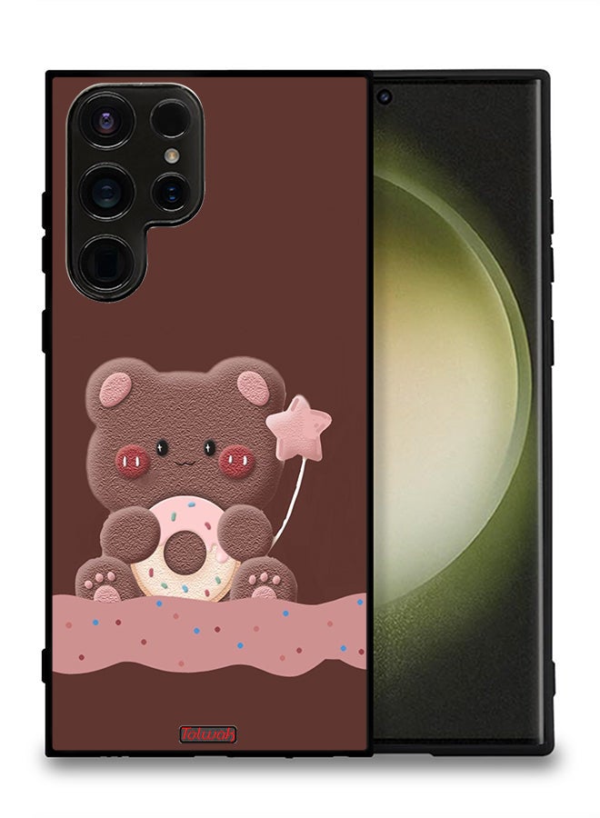 Tolwak Samsung Galaxy S23 Ultra 5G Protective Case Cover Donut Bear - Image 2