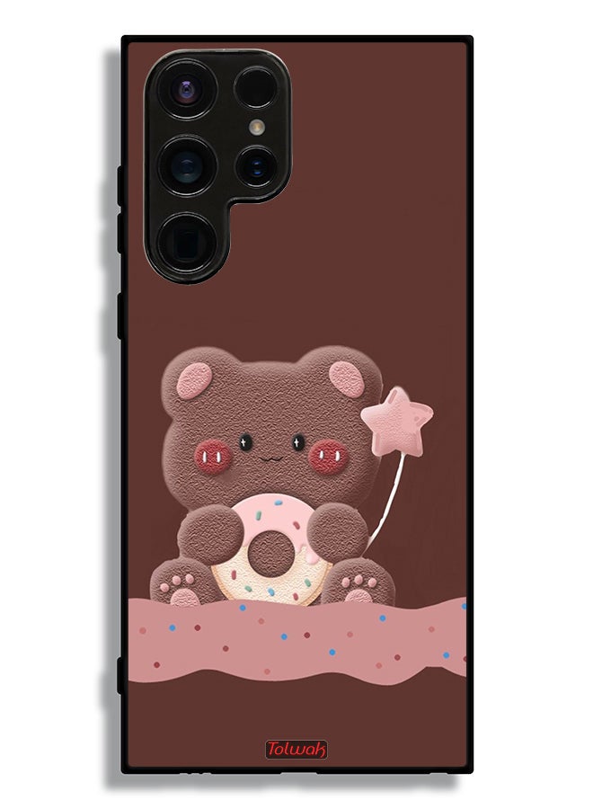 Tolwak Samsung Galaxy S23 Ultra 5G Protective Case Cover Donut Bear - Image 3