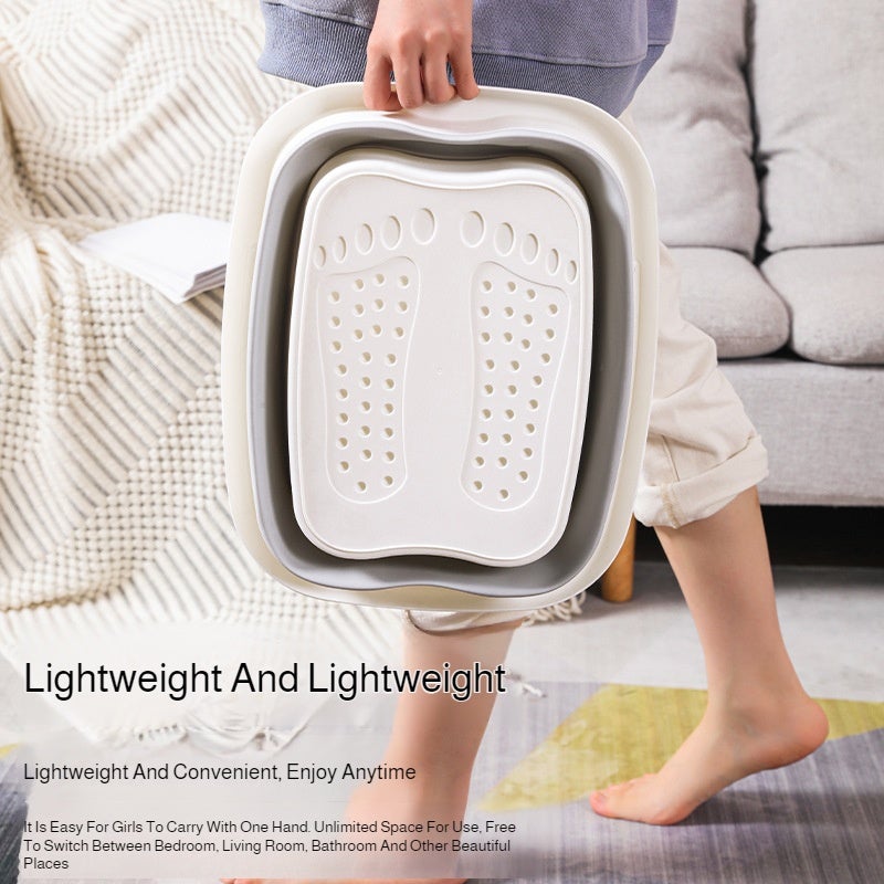 Portable Thickened Foot Bath Tub - Multifunctional Foot Soaking Basin with Massage for Home & Dormitory, Unisex - Image 4