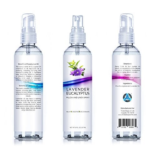 Three Drops of Life Natural Lavender Eucalyptus Pillow Mist and Linen Spray, Best Home Spray to Relax The Mind, Sleep Patterns and Body, Strong Lavender Room Spray (Lavender Eucalyptus, 8oz) - Image 2