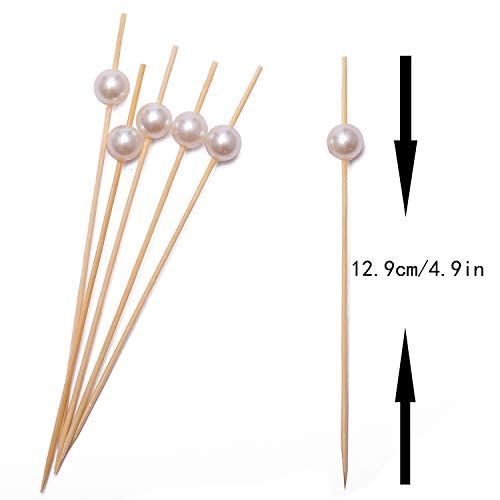 Adaamya 300 Pcs Cocktail Picks Cocktail Sticks Toothpicks Fruit Garnish Sticks Bamboo Toothpicks Party Supplies Mix Colors 300 - Image 3