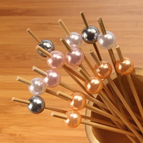 Adaamya 300 Pcs Cocktail Picks Cocktail Sticks Toothpicks Fruit Garnish Sticks Bamboo Toothpicks Party Supplies Mix Colors 300 - Image 4