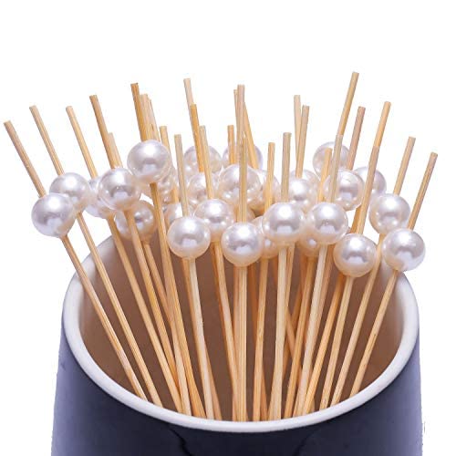 Adaamya 300 Pcs Cocktail Picks Cocktail Sticks Toothpicks Fruit Garnish Sticks Bamboo Toothpicks Party Supplies Mix Colors 300 - Image 5