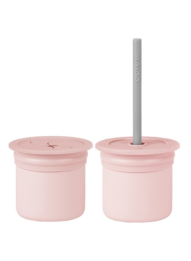 Minikoioi Sip And Snack Pinky Pink And Powder Grey - Image 2