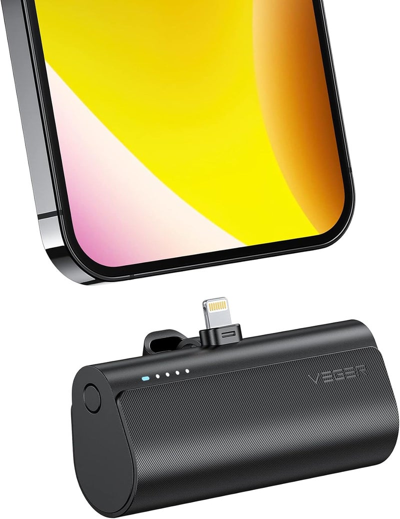VEGER Mini Portable Charger, Ultra Compact 20W PD Fast Charging Mini Power Bank, Cute Battery 5000mAh Charger Compatible with iPhone 14/14 Pro Max/13/13 Pro Max/12/11/XR/XS/X/8/7/6 - Image 1