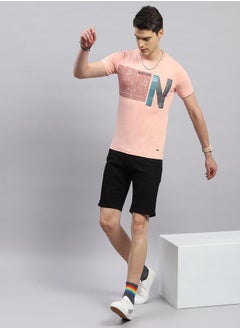Monte Carlo Men Pink Printed T-Shirt - Casual & Comfortable by Styli  - Image 5