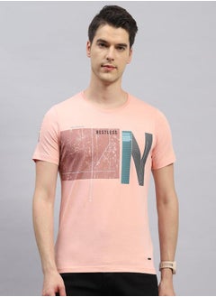 Monte Carlo Men Pink Printed T-Shirt - Casual & Comfortable by Styli  - Image 1
