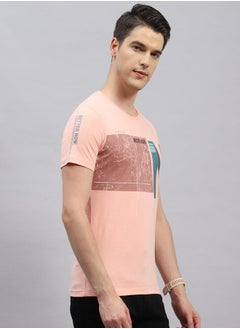 Monte Carlo Men Pink Printed T-Shirt - Casual & Comfortable by Styli  - Image 3