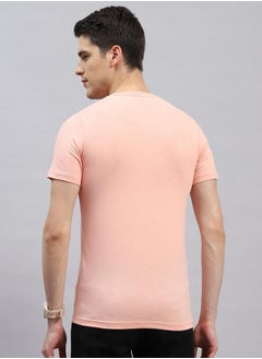 Monte Carlo Men Pink Printed T-Shirt - Casual & Comfortable by Styli  - Image 4