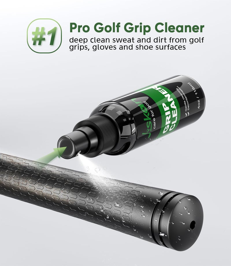 Jiskan Pro Golf Care Kit System Includes Golf Grip Cleaner Club Cleaner Club Polish Club Brush Golf Towel, Essentials Golf Accessories for Men Cool Golf Gifts for Men - Image 4