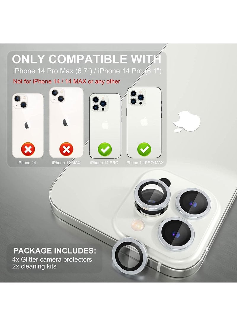 Rock Pow - 3+1  for iPhone 14 Pro Max (6.7 inch)/ iPhone 14 Pro (6.1 inch) Camera Lens Protector,Anti Scrach HD Tempered Metal Glass Camera Screen Protector Shockproof Cover Film,Graphite - Image 1