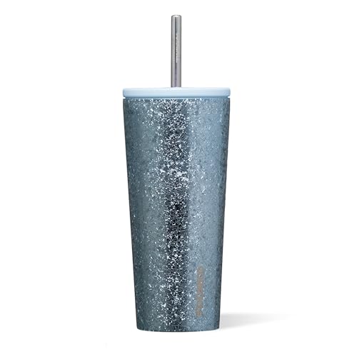 Corkcicle Cold Cup Triple Insulated Tumbler with Straw 12 Hours Cold LeakResistant Lid Easy Grip NonSlip Bottom Summer Drinkware Gift Keeps Drinks Ice Cold 24 oz Ice Breaker - Image 1