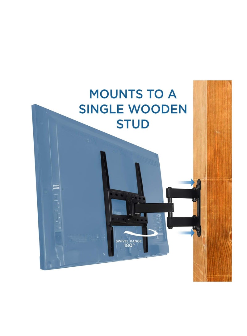 Enhance Your TV Setup with the Mount-It! Full Motion Corner TV Wall Mount Bracket: Perfect for VESA 400 x 400 TVs, Extendable Arm for Articulation, Swivel, Tilt - Ideal for 32-50 Inch TVs, Supports up - Image 2