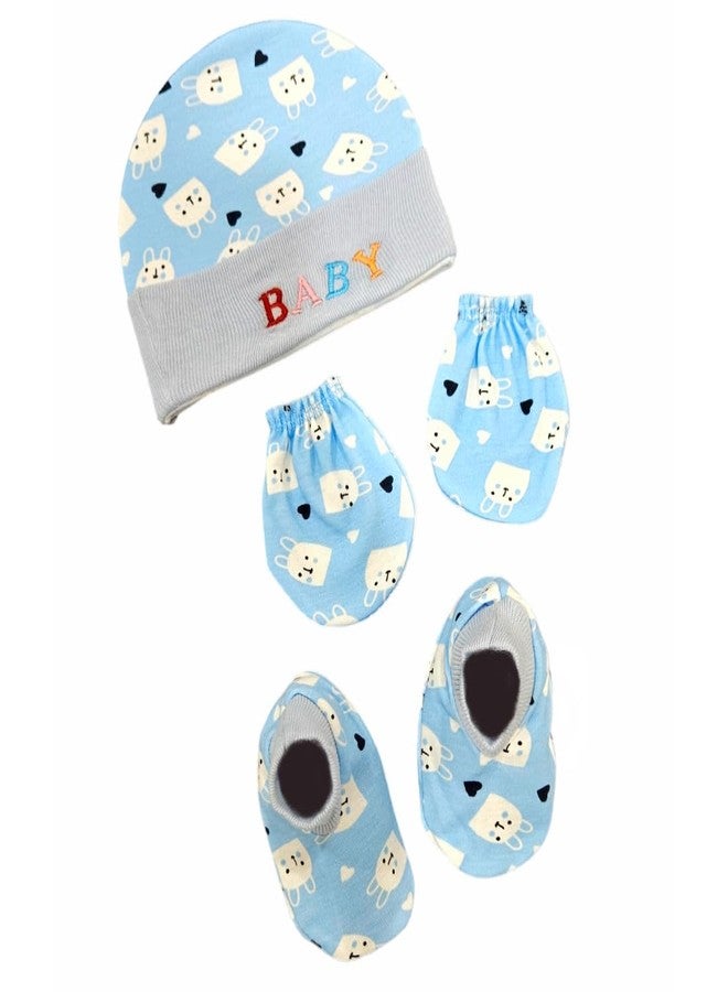 First Kick بطانية أمان للأطفال حديثي الولادة من فيرست كيك، مزودة بغطاء رأس مطرز، قابلة للارتداء، كيس نوم للأطفال، عبوة من بطانية واحدة، وقبعتين، ومجموعتين من القفازات، ومجموعتين من الجوارب - Image 4