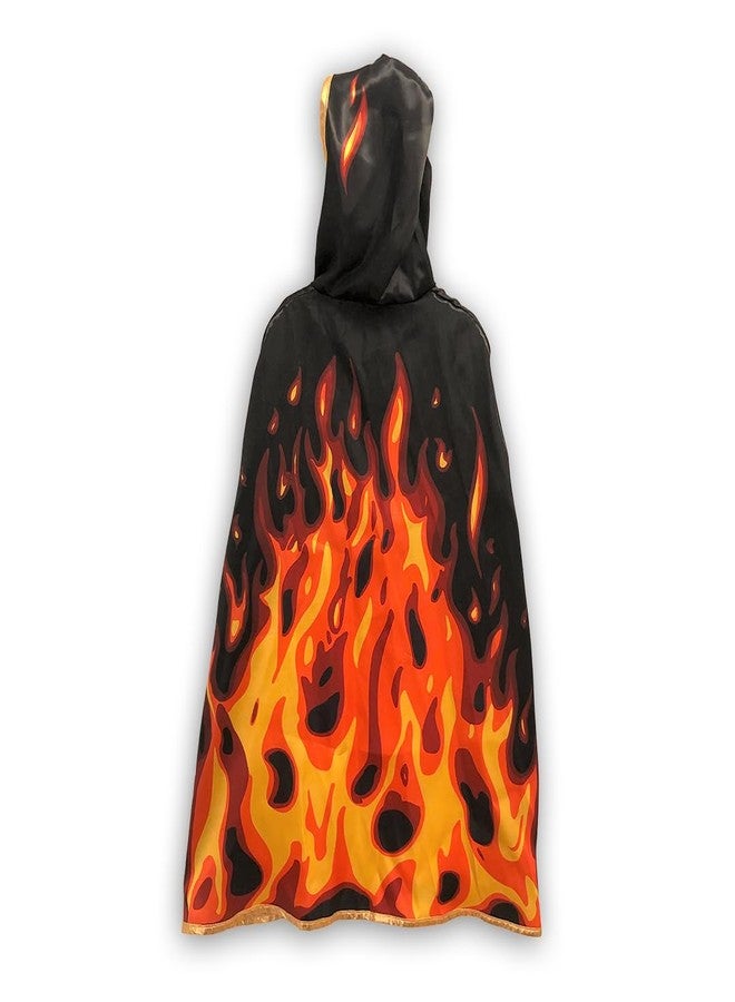 Liontouch - Fantasy Fire Flame Cape | Age 3-8 Years - One Size Fits All | Medieval Pretend Play Cloak for Boys & Girls | Ideal for Kid’s Roaring Fire Dress Up, Fancy Dresses & Royal Costumes - Image 1