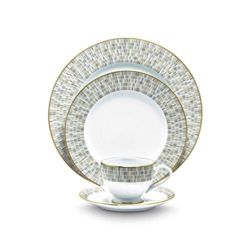 Noritake Japan - Porcelain Soup Bowls 6 pcs, Service for 6 - Luxury Dining and Kitchen Set - Hearth Collection Ville De Lumiere Golden Dinnerware Bowl Set - Image 1