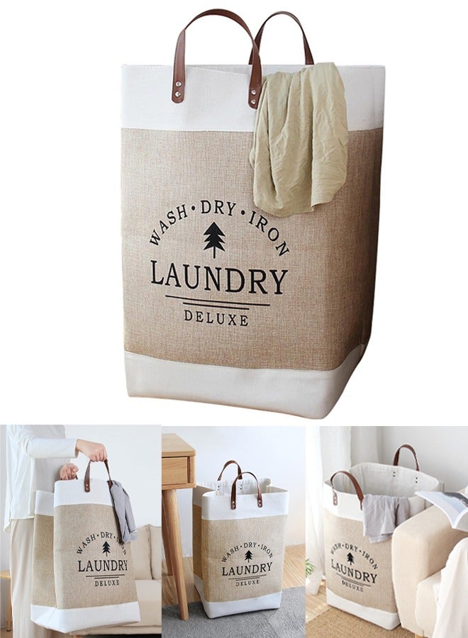 Laundry Hamper Clothes Portable Foldable Laundry Basket Storage with Handle Laundry Organizer Cabinet for Bathroom Home Storage of Laundry Toys Pillows Baby Blanket Towels Throws  - Image 1