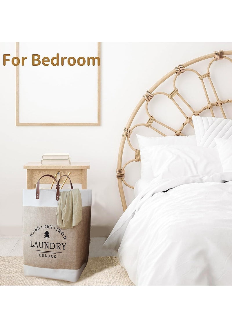 Laundry Hamper Clothes Portable Foldable Laundry Basket Storage with Handle Laundry Organizer Cabinet for Bathroom Home Storage of Laundry Toys Pillows Baby Blanket Towels Throws  - Image 2