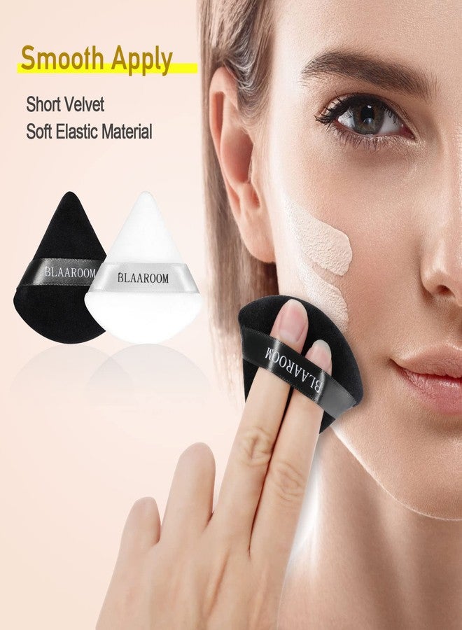 BLAAROOM 6 Pieces Soft Triangle Powder Puff Face Makeup Velour for Loose Powder Mineral Powder Body Powder Wet Dry Cosmetic Foundation Sponge Makeup Tool - Image 3