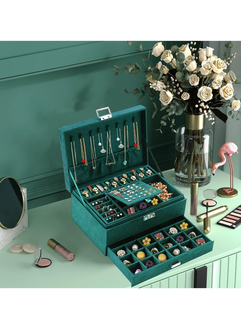 Jewelry and makeup bag/ A multi-layer bag for organizing jewelry, accessories and makeup, consisting of 3 layers with a lock and made of high-quality materials. - Image 5