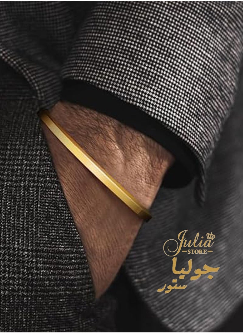 جوليا ستور - سوار ذهبي للرجال - سوار مطلي بالذهب عيار 18 قيراط للرجال من الفولاذ المقاوم للصدأ أساور الحب والصداقة من متجر جوليا - Image 1