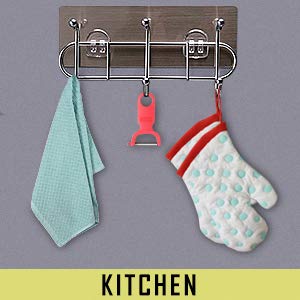 ZIVIK Stainless Steel Wall Hooks Upgraded Design Double Hook Utility for Towel Bathrobe Coats Bathroom Kitchen Waterproof and Oil Proof Nail Free Heavy Duty Wall Hook 3 Hook Silver 20 X 10 X 7 Cm - Image 3