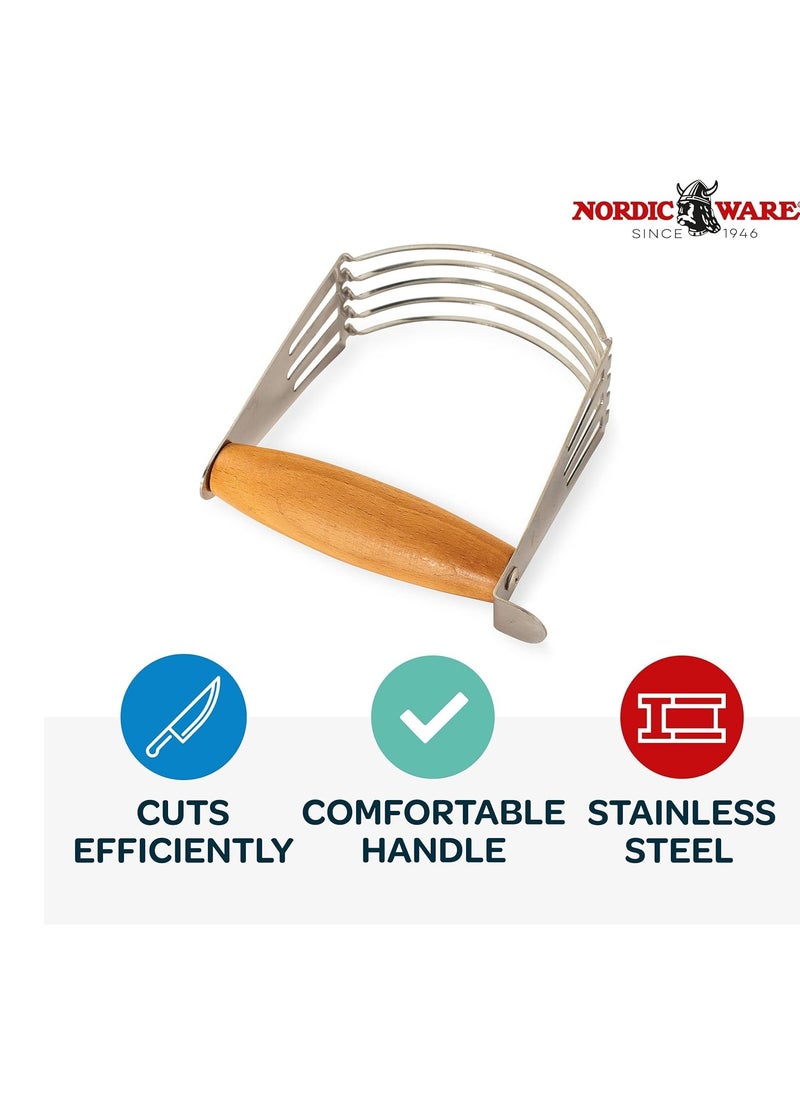NORDIC WARE Nordic Ware Brush Pastry Blender, with Beechwood Handle, Stainless steel blades  - Image 2