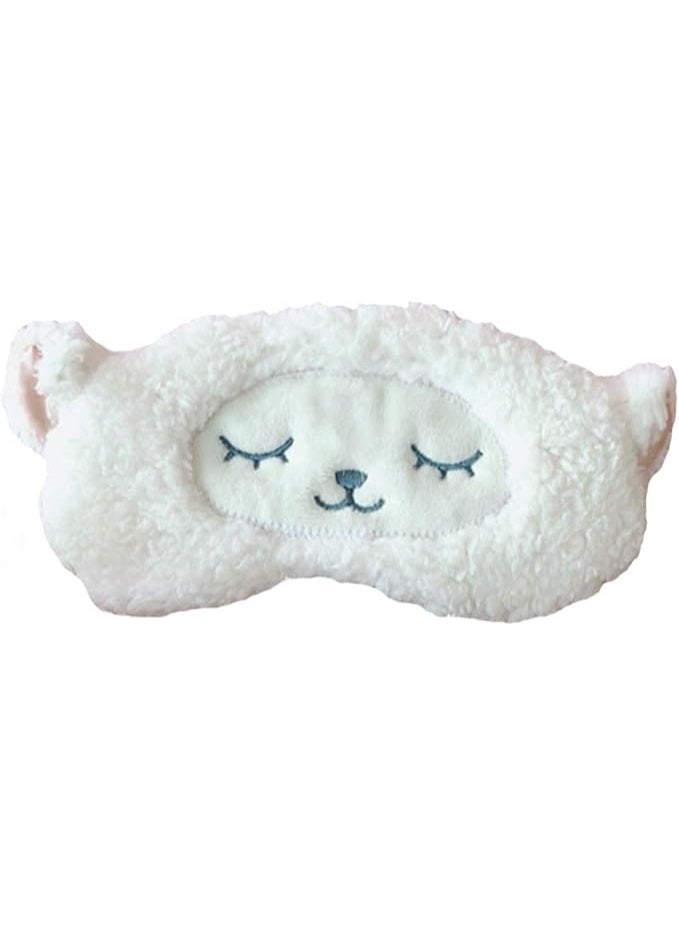ChicAbode Cartoon Funny Little Sheep Lamp Silk Eye mask for Sleeping Blackout Eye Shade Cover Blindfold Silk Eye Mask Girls Travel - Image 1