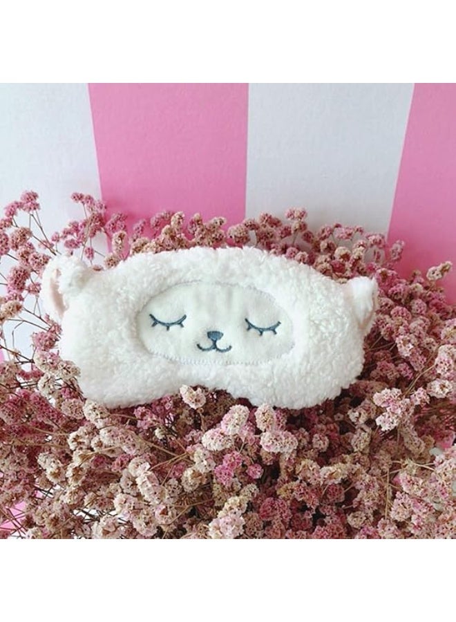 ChicAbode Cartoon Funny Little Sheep Lamp Silk Eye mask for Sleeping Blackout Eye Shade Cover Blindfold Silk Eye Mask Girls Travel - Image 2