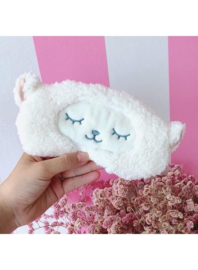 ChicAbode Cartoon Funny Little Sheep Lamp Silk Eye mask for Sleeping Blackout Eye Shade Cover Blindfold Silk Eye Mask Girls Travel - Image 3