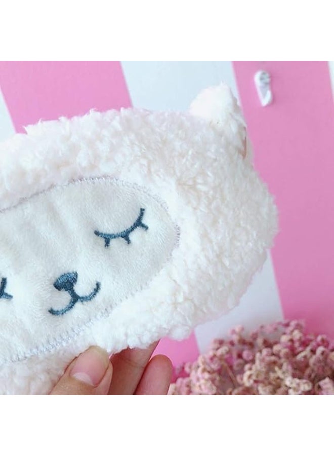 ChicAbode Cartoon Funny Little Sheep Lamp Silk Eye mask for Sleeping Blackout Eye Shade Cover Blindfold Silk Eye Mask Girls Travel - Image 4
