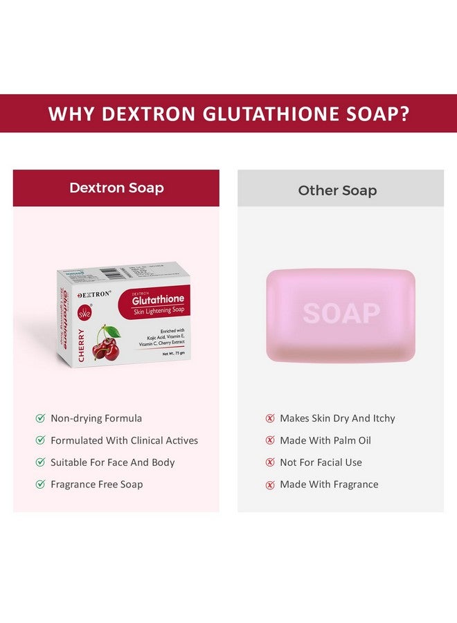 House Tools Dextron Glutathione Skin Lightening Soap with Cherry Extract 450g (PACK OF 6) - Image 5