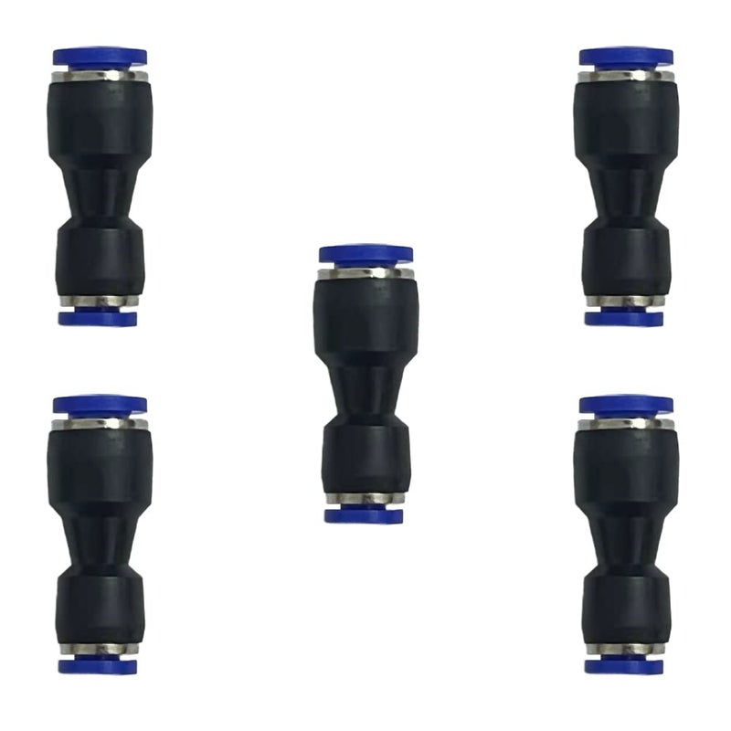 ROZESAZZ zjxed 1/4" OD x 1/8" OD Pneumatic quick Connector Push to Connect fittings Straight reducer Union/Coupler (Pack of 5) - Image 5