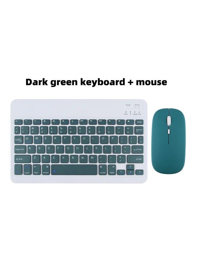 Wireless Keyboard and Mouse Combo Bluetooth Keyboard Mouse Set with Rechargeable Battery Green - Image 1