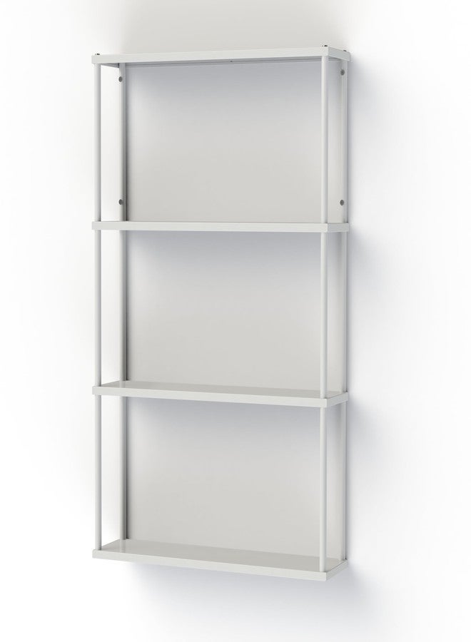 Mango Steam Wall-Mounted Steel Shelving Unit for Kitchen, Storage or Display Use - White - (36" H X 24" W X 6" D) - Image 5