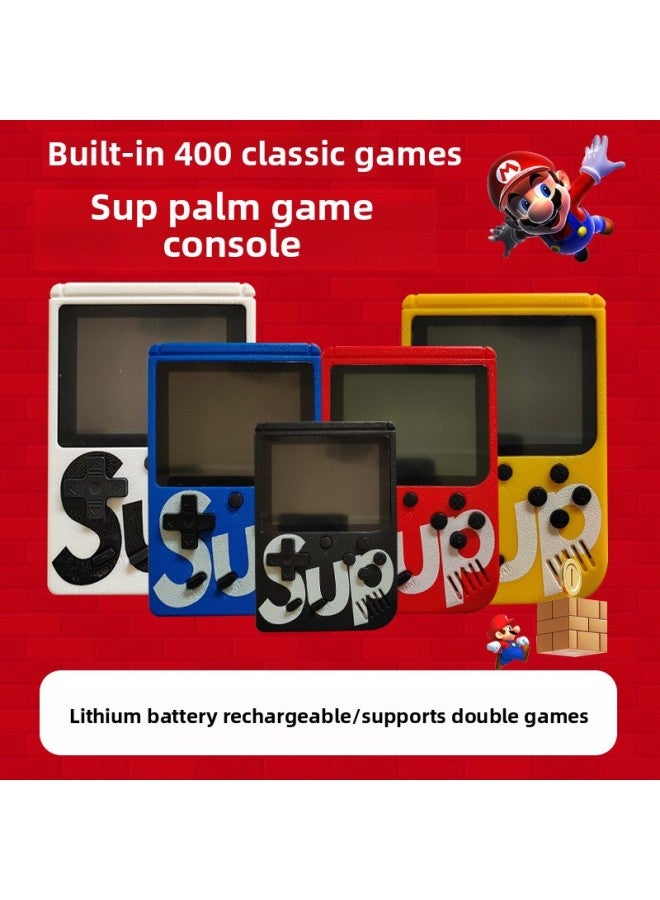 Doubles Nostalgic Retro Classic Fc Built-in 400 One Handheld Game Machine Sup Portable Mini Children's Handheld-Product Color:Red-Model:sup400 In One Doubles - Image 1
