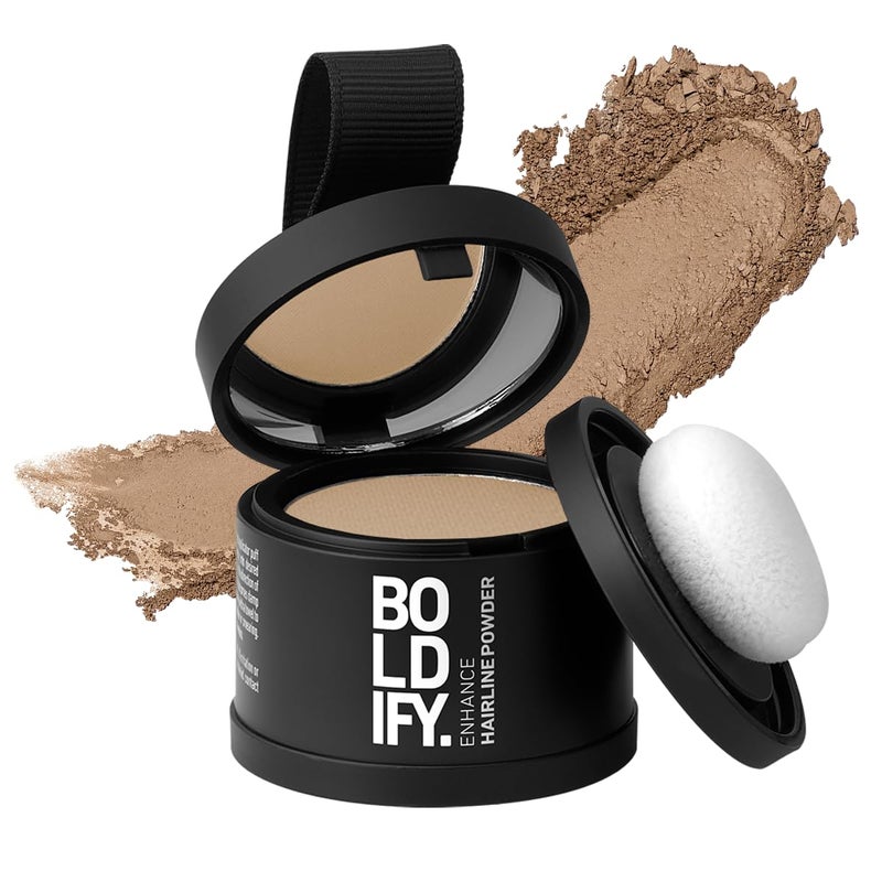 Boldify BOLDIFY Hairline Powder  Root Touch Up Hair Color for Gray Coverage  Bald Spot Concealing Hair Powder for Women  Men  48Hour StainProof  Medium Blonde 