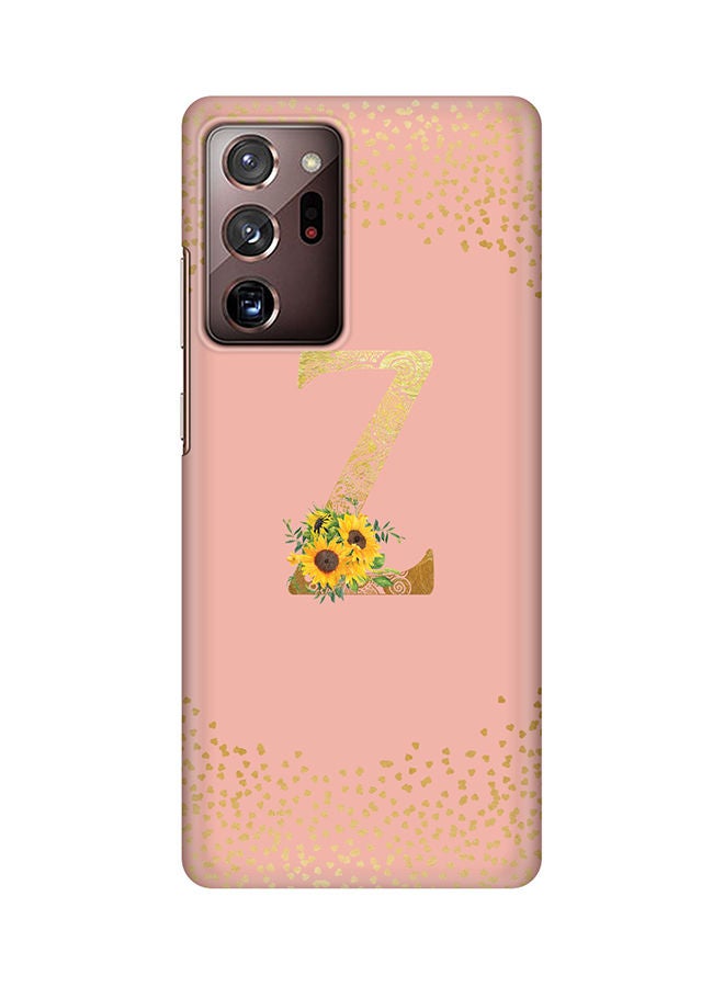 Stylizedd Monogram Slim Cover for Samsung Galaxy Note 20 Ultra Case Custom Initials Letter Floral Pattern Snap Series Mobile Cover Matte Alphabet  - Z (Rose Pink) - Image 1