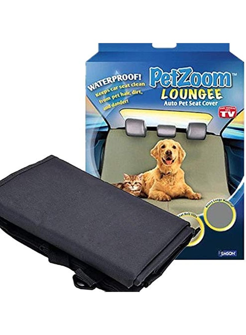Petzoom Waterproof Pet Car Seat Cover for Dogs – Heavy-Duty Scratchproof Back Seat Hammock with Non-Slip Base, Side Flaps & Seat Anchors, Washable Dog Car Seat Protector for Cars - Image 1