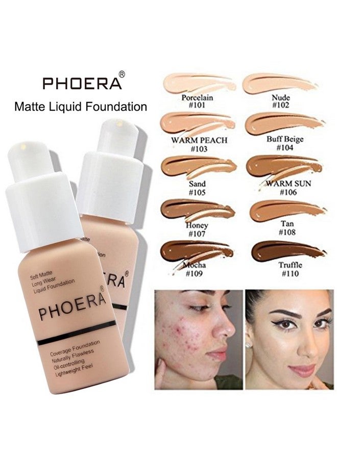 Hilareco PHOERA Foundation Full Coverage,PHOERA CC+ Cream,2024 New PHOERA Foundation Makeup for Mature Skin, Wrinkles Matte Natural Finish,Primer (104+140CC+N03/ Buff Beige) - Image 2