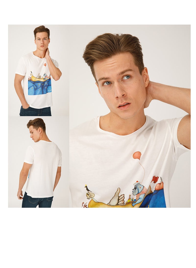 Biggdesign Mr. Allright Man Crew Neck Mens T-Shirt - Image 3